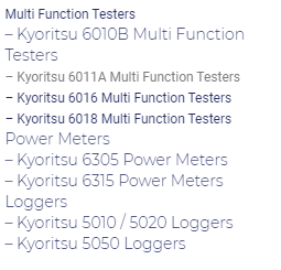 Kyoritsu Multi Function Testers